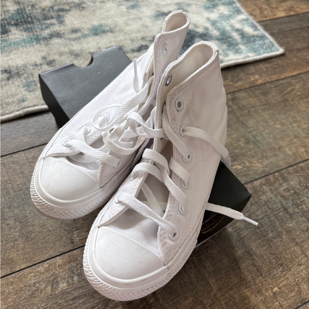 Converse All-White High-Top Sneakers